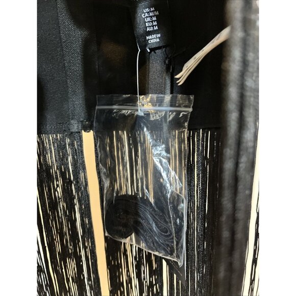 Sincerely Jules Women's Medium Crop Top Fringe Flapper GoGo Disco Showgirl - Picture 7 of 9